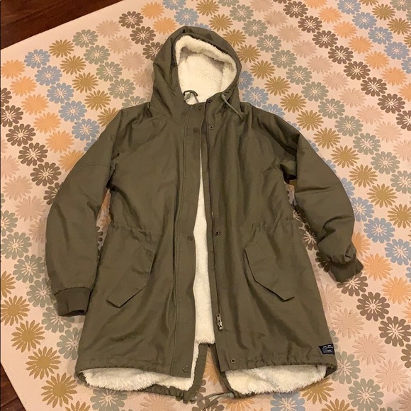 lined fishtail parka jacket